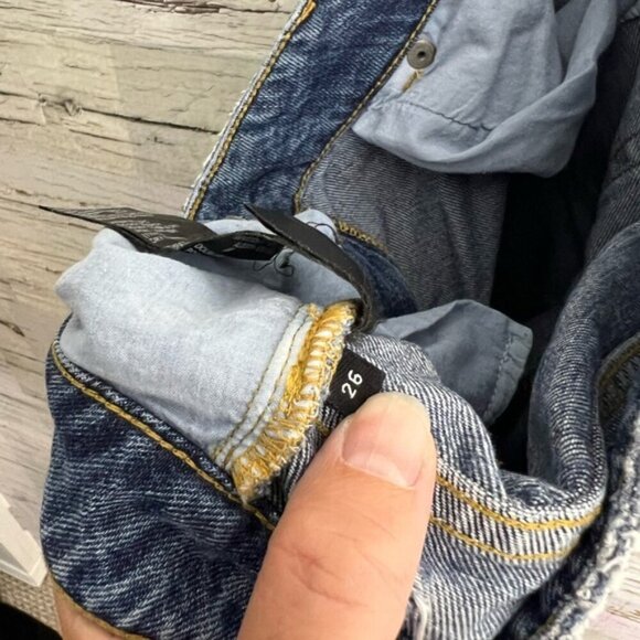 The Kooples Willy Boyfriend Distressed Jeans Blue  size 26 - Picture 10 of 10